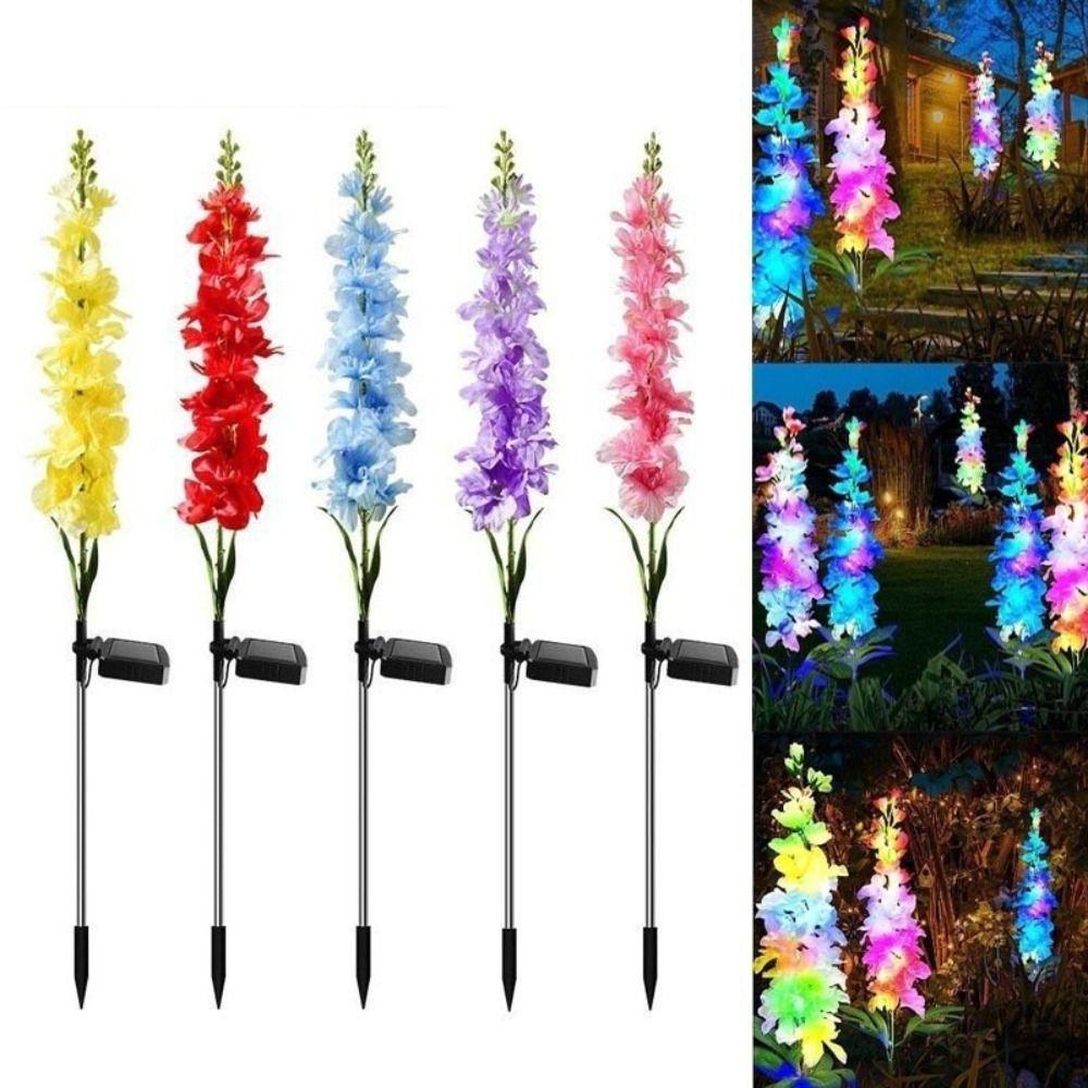 Langlebige Realistische Solar-Glyzinien-Blumenlampe Wasserdichte Kabellose Garten-Stehlampe Künstliche Kreative Garten-Solarleuchten Haus