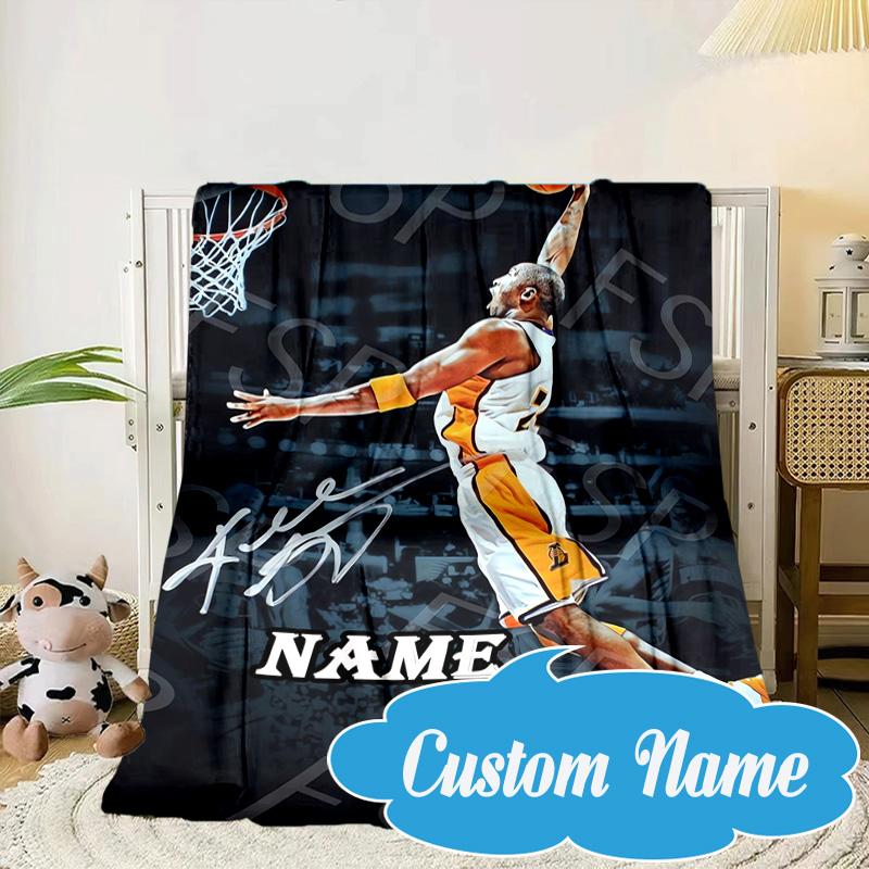 Custom Name Lakers Legend Blanket bed sofa Blanket Flannel Blanket for Camping, Hiking, Picnic Essentials,gift for Fan family