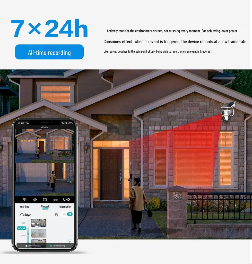 ICSee Dual-Lens PTZ WiFi Solar Camera: 10X Zoom, Low Power, Cross-Border Monitoring
