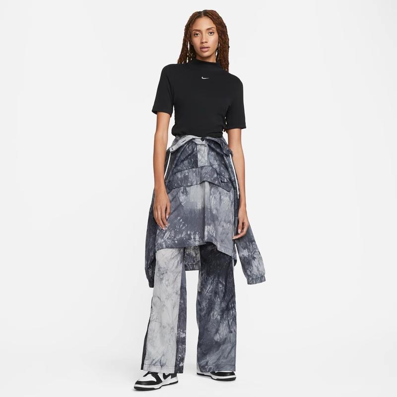 Nike Sportswear Essentials Solid Logo High Neck Cropped Top Women tops Black DV7959-010