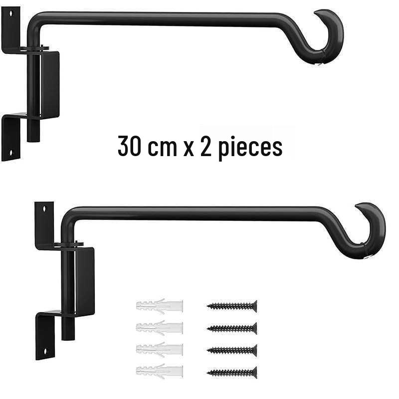 Rotatable Detachable Wall-Mounted Lantern and Basket Hooks: Garden Balcony Pot Hangers