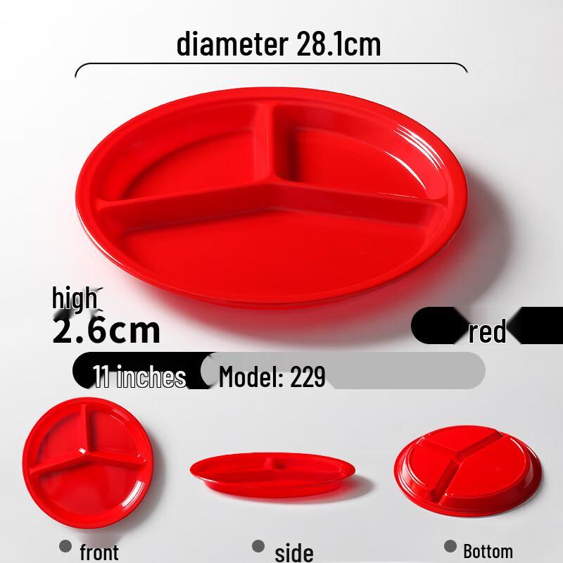 Melamine Cafeteria Divided Tray