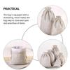 Beige Small Drawstring Bags Jewelry Pouch for Storage 60Pcs