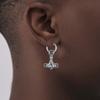 Vnox Heavy Viking Thor's Hammer Earrings for Men, Chunky Stainless Steel Punk Rock Earrings Jewelry Gift