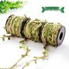 Green Leaf Hemp Rope Christmas Decoration with Wax Thread and Imitation Hemp Flower Vine