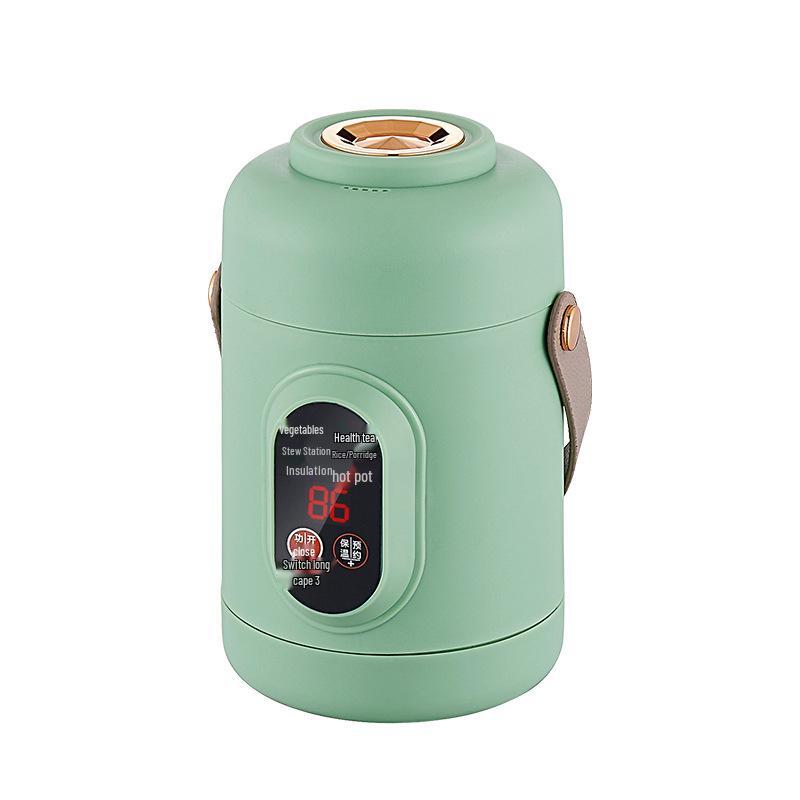 Portable Mini Electric Stew and Hot Pot Cooker - Ideal for Soup, Porridge, and Office Use.
