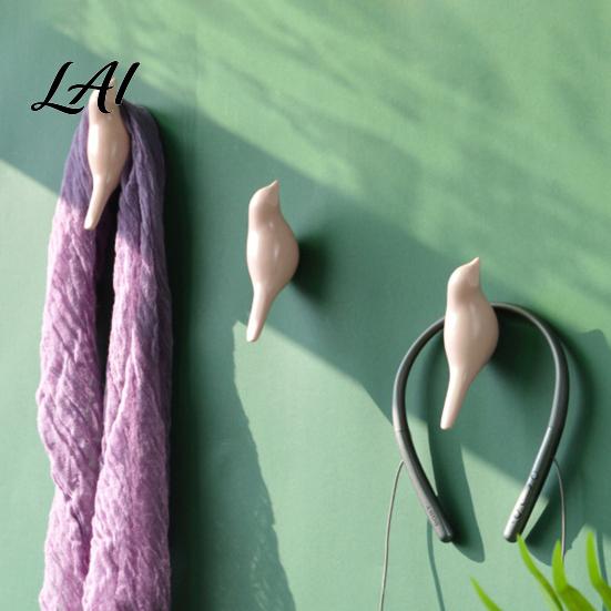 Heavy Duty Resin Hooks Bird Wall Hook Mounted Space Saving Shape Organizer Decorative Hanger for Coats Hats And Towels Unique Design