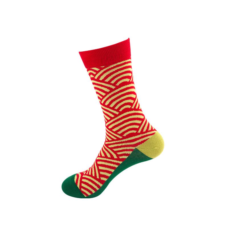 Moyu Trendige Baumwollsocken in Wadenhöhe mit Aufdruck für Damen und Herren – Herbst/Winter Kollektion