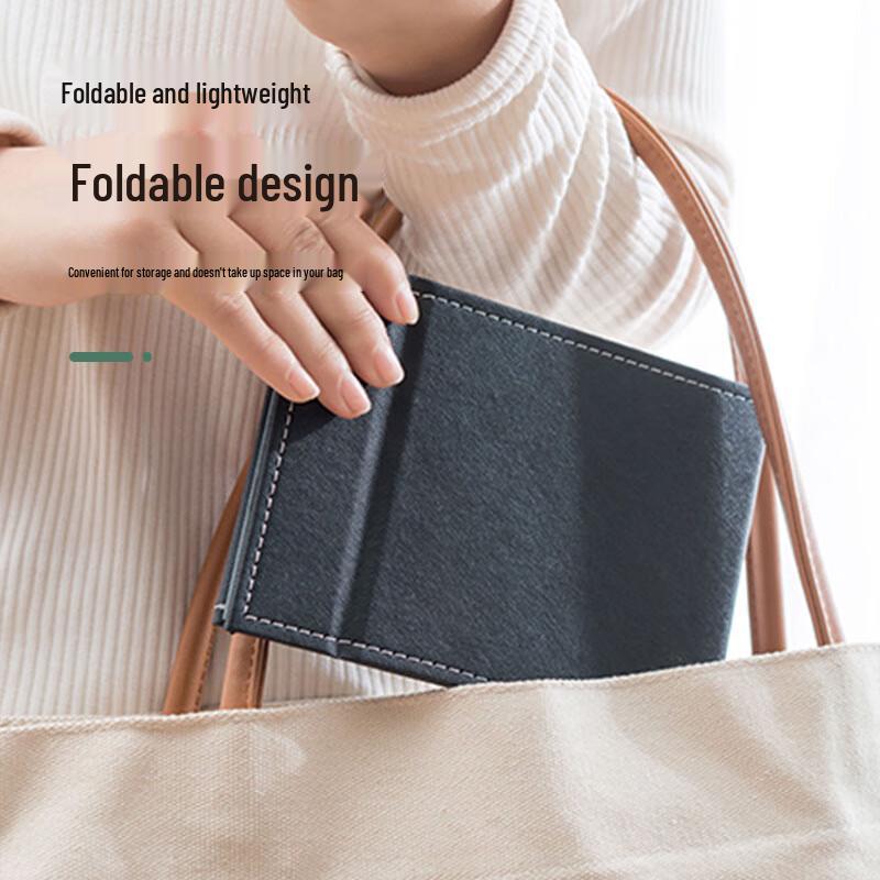 HOUYA Portable Foldable PU Desktop Vanity Mirror
