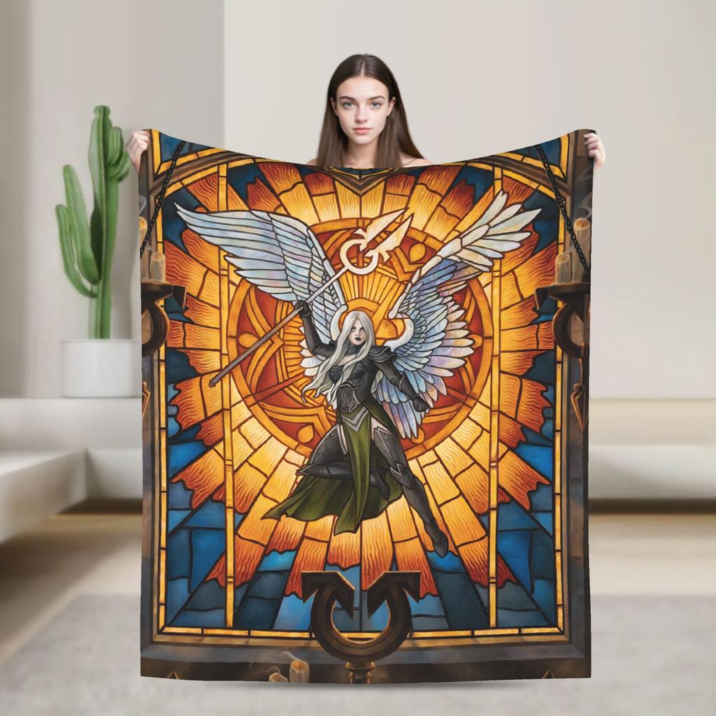 World of Warcraft Game Flannel Blankets Super Warm Throw Blanket for Outdoor Travel Office Aesthetic Bedspread Sofa Bed Cover