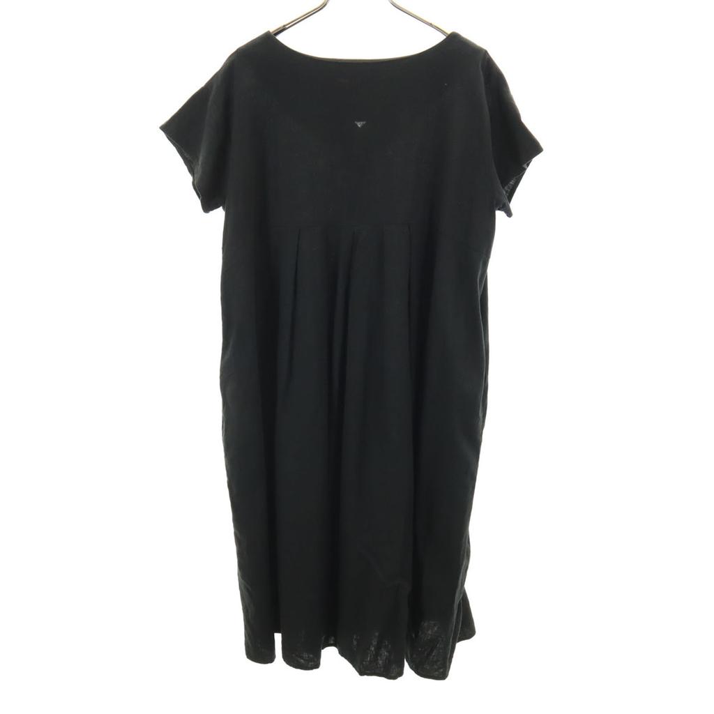 URBAN RESEARCH DOORS Linen Blend Short Sleeve Skipper One Piece M Black Women Used
