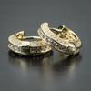 Double Row Sparkling Hoop Earrings for Women Classic Style