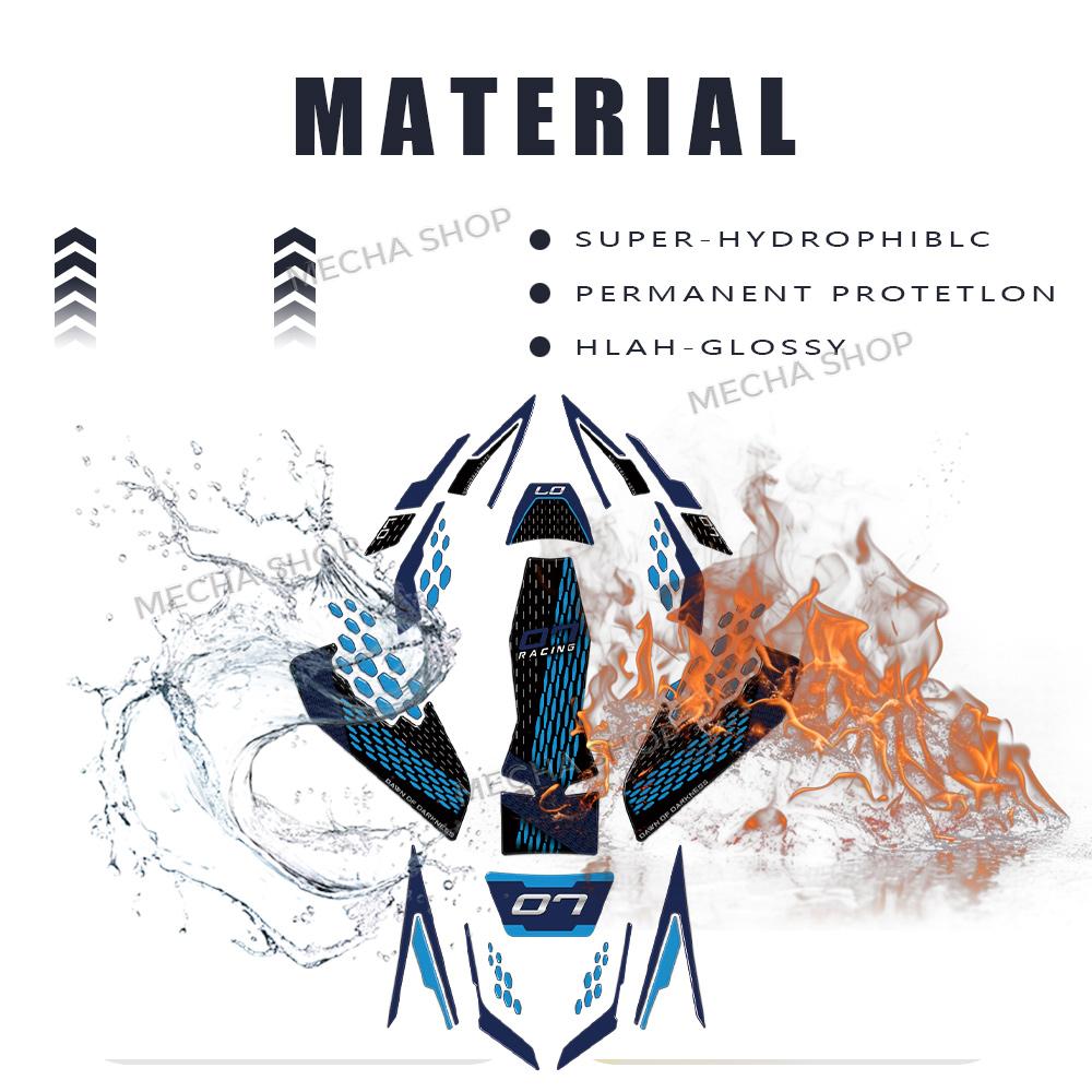 3D Sticker Kit for MT-07 Mt07 MT 07 2025 Motorcycle Accessories 3D Sticker Tank Pad Protective