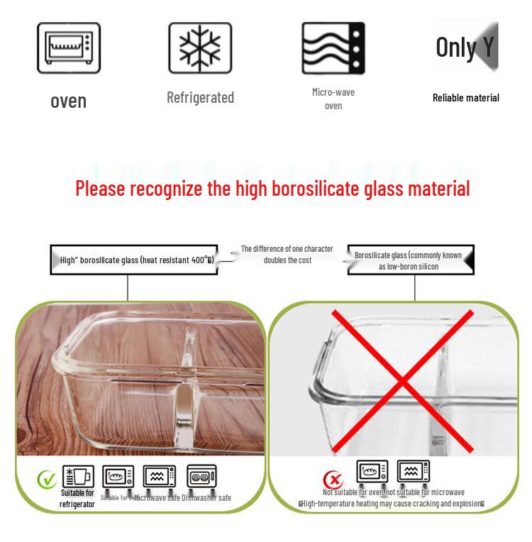 Lock & Lock 2-Piece Heat-Resistant Glass Lunch Box Set: Microwave and Refrigerator Safe, Sealed for Freshness. Gift-Ready.
