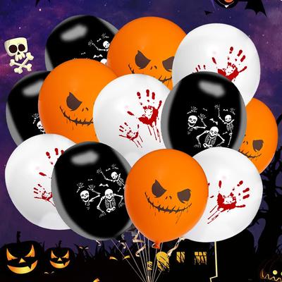 12/120 stücke Halloween Luftballons Festliche Kürbis Spinne Latex Ballon Kinder Spielzeug Halloween Party Decor Liefert Aufblasbare Globos