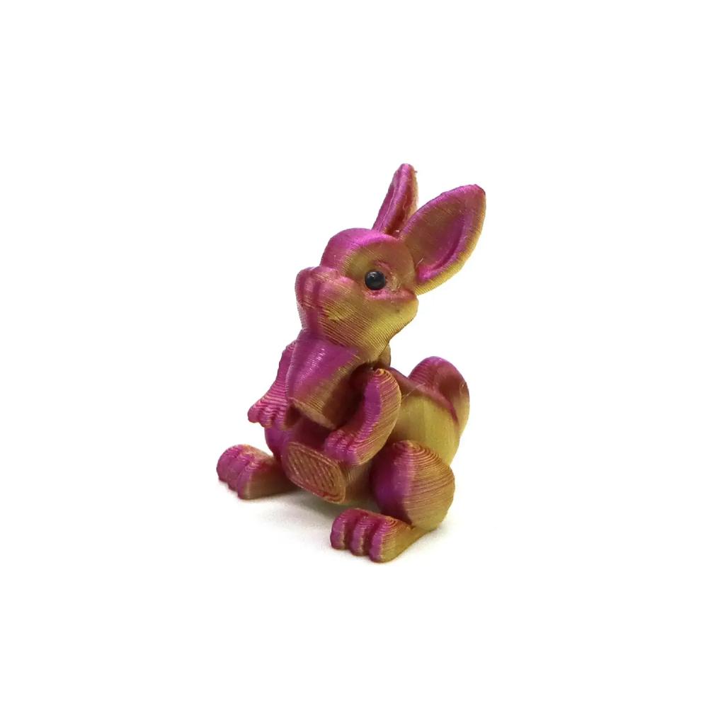 Surprise Opening Easter Egg with Bunny Inside 3D Printed Pastel Rabbit Figurine Set, Miniature Collectible Decor for Kids Gift