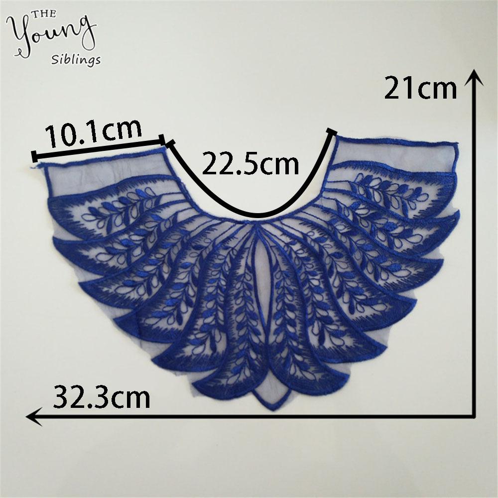 Embroidery Lace Collar Organza Applique Diy Decorative Sewing Neckline Fabric Wedding Dress Accessories Craft Supplies