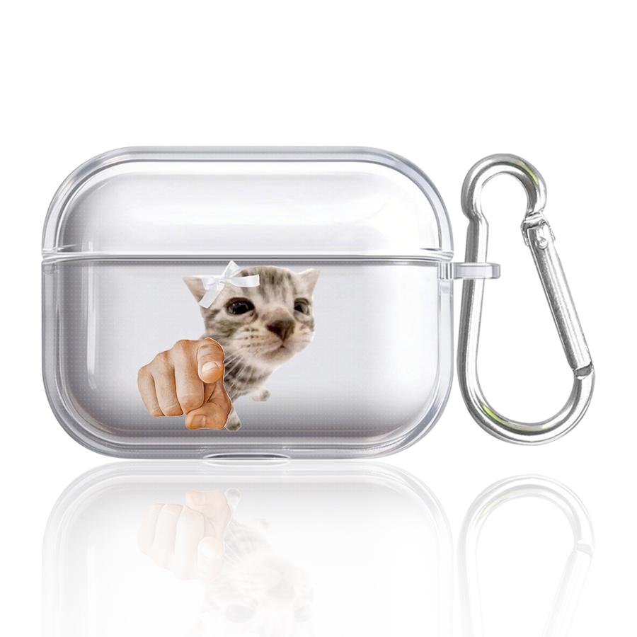 Case For Airpods Pro2 1 4 2 Pro 3 Pro3 Clear Earphone Cases Cover Cat Cartoon Interesting