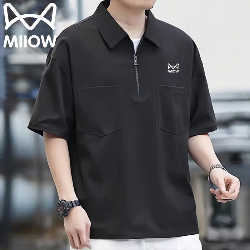 

MiiOW Men s Short Sleeve Polo T-Shirt M