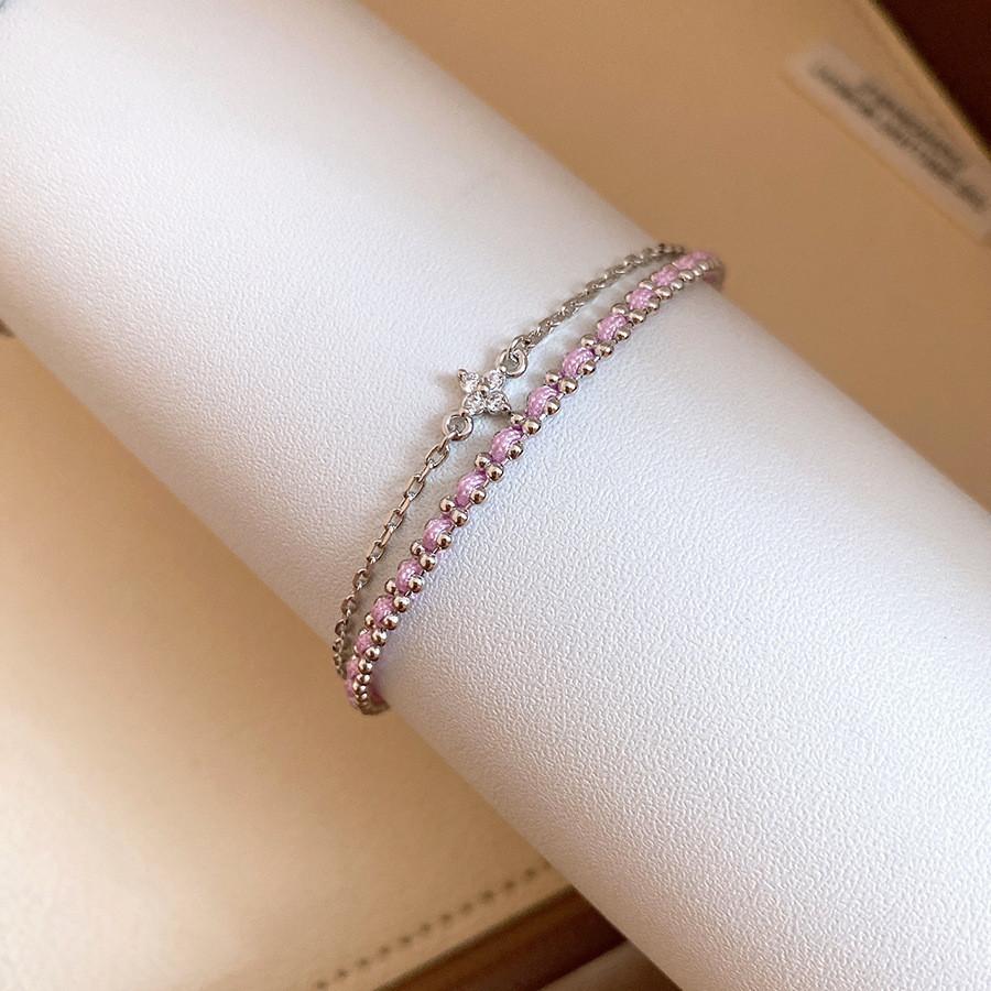 Fashion Smallbatch Zircon Flower Bangle For Womens Casual And Office Wear