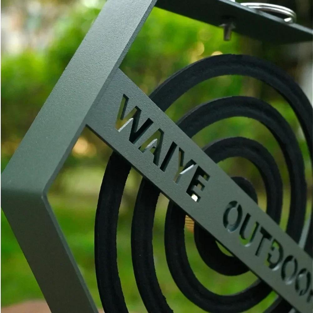 Outdoor Mosquito Coil Tray Camping Tools Tourist Hiking Mosquito Coil Holder Camping Supplies Iron Hanging Mosquito Coil Holder