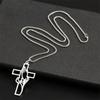 Men's Prayer Cross Pendant Necklace Religious Gift Jewelry Accessory for Men