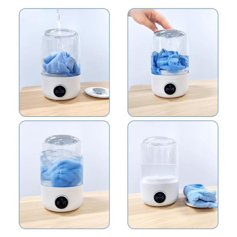 Efficient Washing Machine Small Washer Small Laundry Machine Underwear Socks Washing Machine for Camping and Home Use