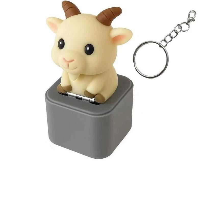 Seagull Keycap Keychain Monkey, Pigeon, Lamb, Donkey Animal Keychain Gift, Illuminated Clicker, Adult Stress Relief Sensing Toy