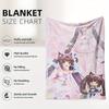 Nekopara Anime Winter flannel blanket Pastel colors for Home, Office, Travel - Perfect Gift for Anime Fans, Maid Cats