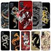 Asian Dragons Animal Tattoo Cover Phone Case For Samsung Galaxy A12 A22 A32 A52 A72 A02S Phone Case Note 20 Ultra 10 S10 Plus A5