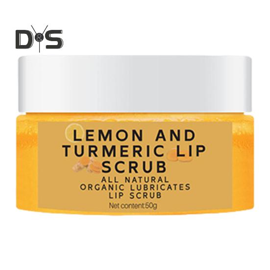 

1/2 шт. Скраб для губ с куркумой, лимоном и алоэ вера, натуральный эксфолиант для темных губ, 50 г. Увлажняющий скраб для губ, нежный эксфолиант для губ 1pc