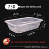 Thick Clear Disposable Rectangular Bento Box with Lid - Food-Grade Plastic