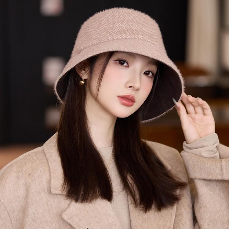 Autumn and Winter Hat Women's Bucket Hat Double-sided Fashion Bucket Hat Temperament Basin Hat