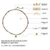 Prosperous ethnic style natural stone long necklace, handmade colored rope high-end bohemian adjustable sweater chain