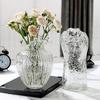 Creative Glowing In Dark Glass Vase Wave Edge Cat Paw Fluorescent Flower Vase for Home Decor Room Centerpiece Entryway Ornament