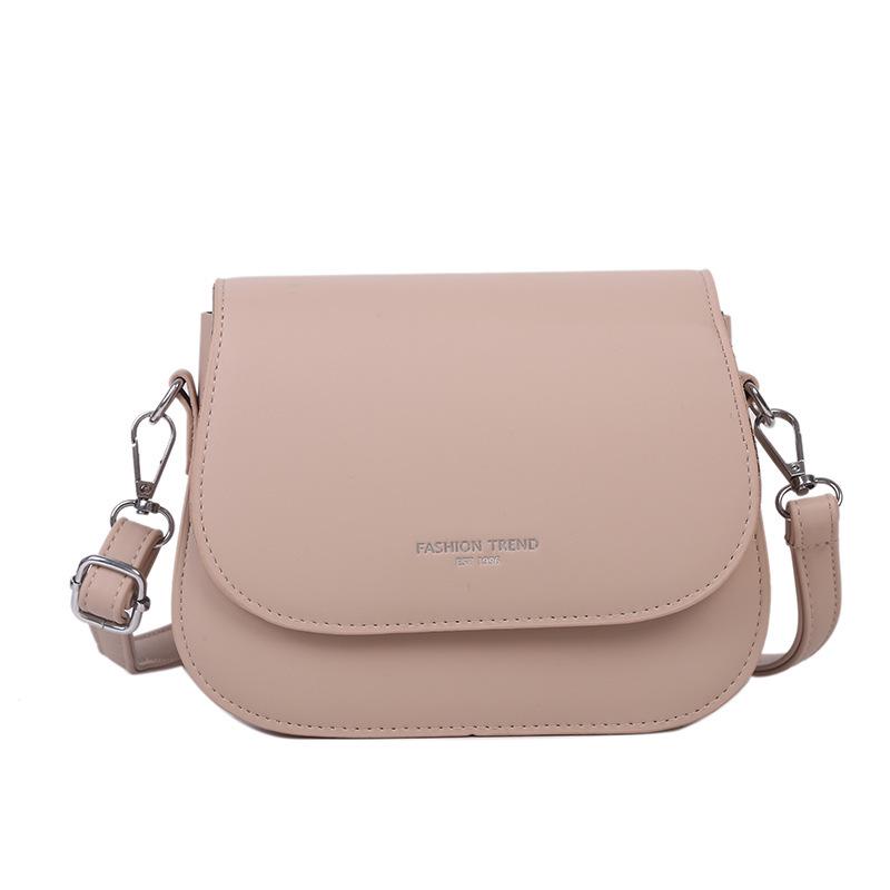 2026 Women's Crossbody Bag: Trendy Metal Hot Stamping, Simple Niche Design, PU Single Shoulder Bag.