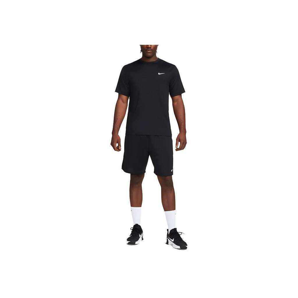 Nike Solid Color Logo Crew Neck Tee Men Tops Black DV9839-010