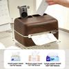 Tissue Storage Box, Home Desktop Tissue Box, Living Room Coffee Table, Remote Control Storage, Wood-grain Imitation Dinner Paper Box