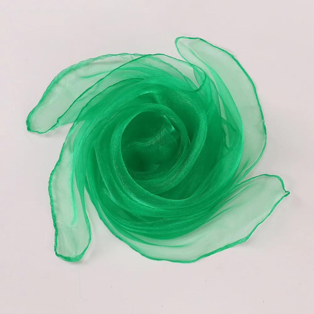 

70x70 см шарфы для гимнастики конфетного цвета для игр на открытом воздухе, интерактивные полотенца для танцев и жонглирования, спортивный носовой платок 70x70cm