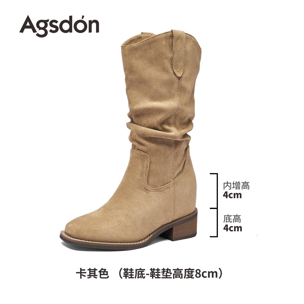 Pile Boots New Autumn and Winter Maillard Western Cowboy Short Boots Medium Tube British Martin Boots