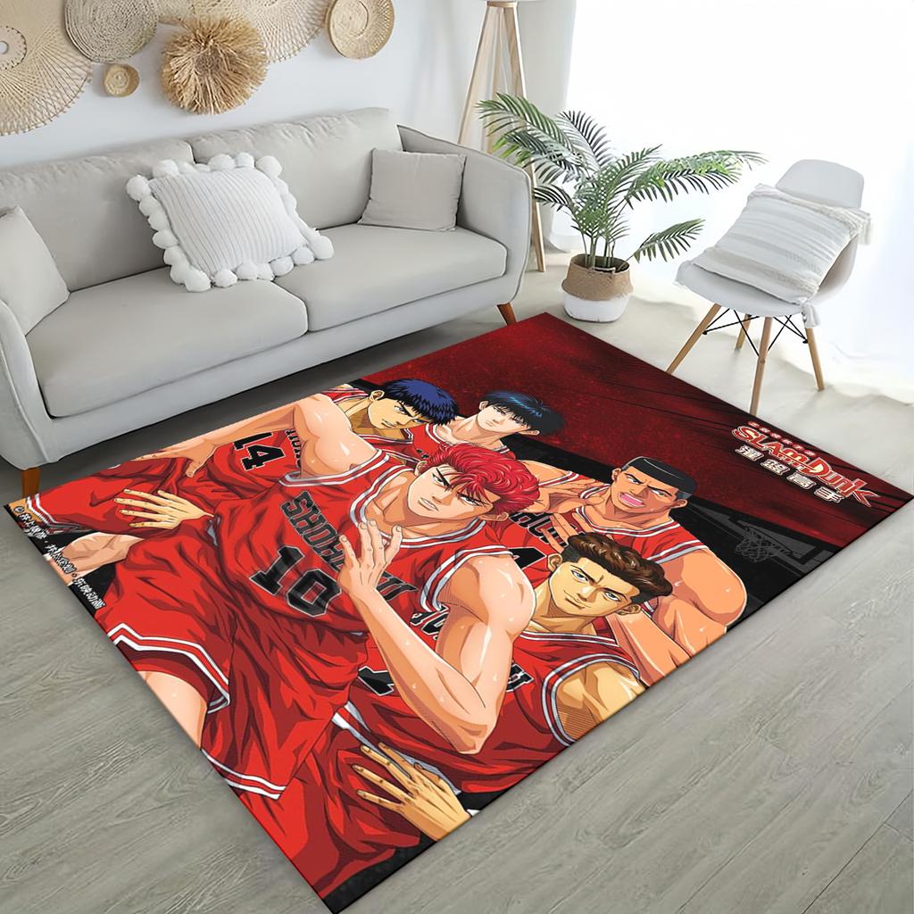 SHOHOKU 27 Style New SLAM DUNK Cartoon Basketball Anime Carpet Rug for Living Room Bedroom Home Sofa,Kid Play Non-slip Floor Mat