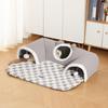 Pet Tunnel Cat Bed Cave Three-Hole Play Tunnel Cushion Nest Interactive Toys For Pet Kitten Puppy Small Animal Indoor Enrichment