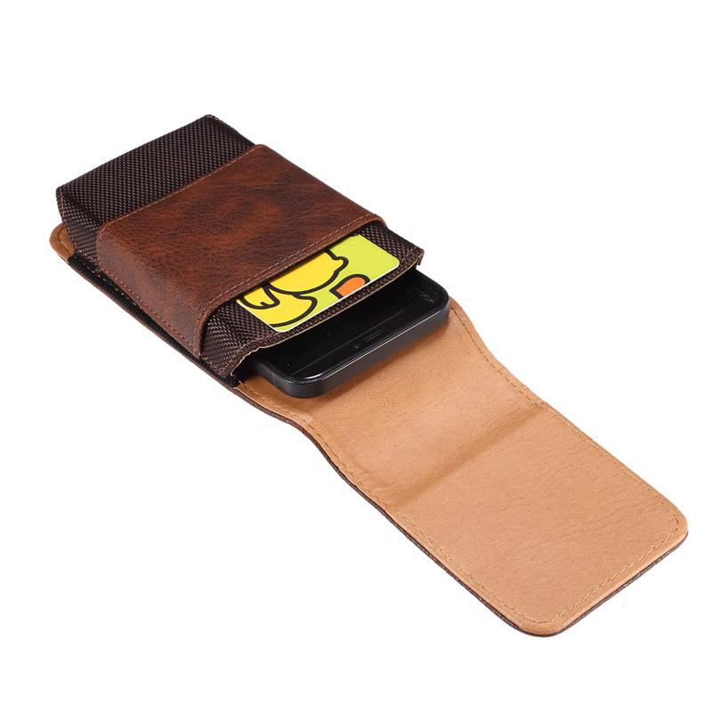 Bolsa de Cintura Masculina de Couro Universal Case com Clipe de Cinto para Celular Para IPhone 15 14 13 12 Pro Max Samsung Galaxy S22 S23 Xiaomi Huawei