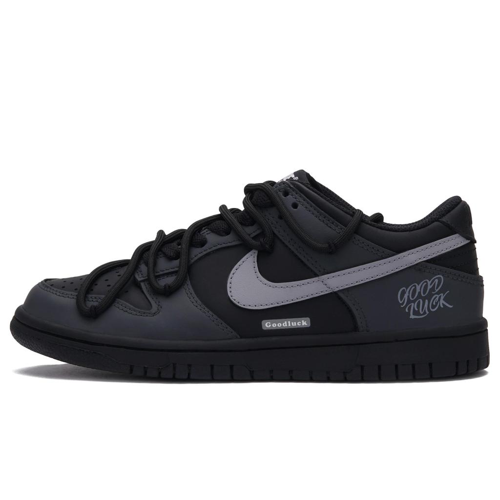 Nike Dunk Slip Resistant Low top Skateboard Shoes Unisex Gray Black DD1391-100(Team1102-)