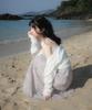 Rose Franz Sheer Grace Slim Long Dress [Beige]