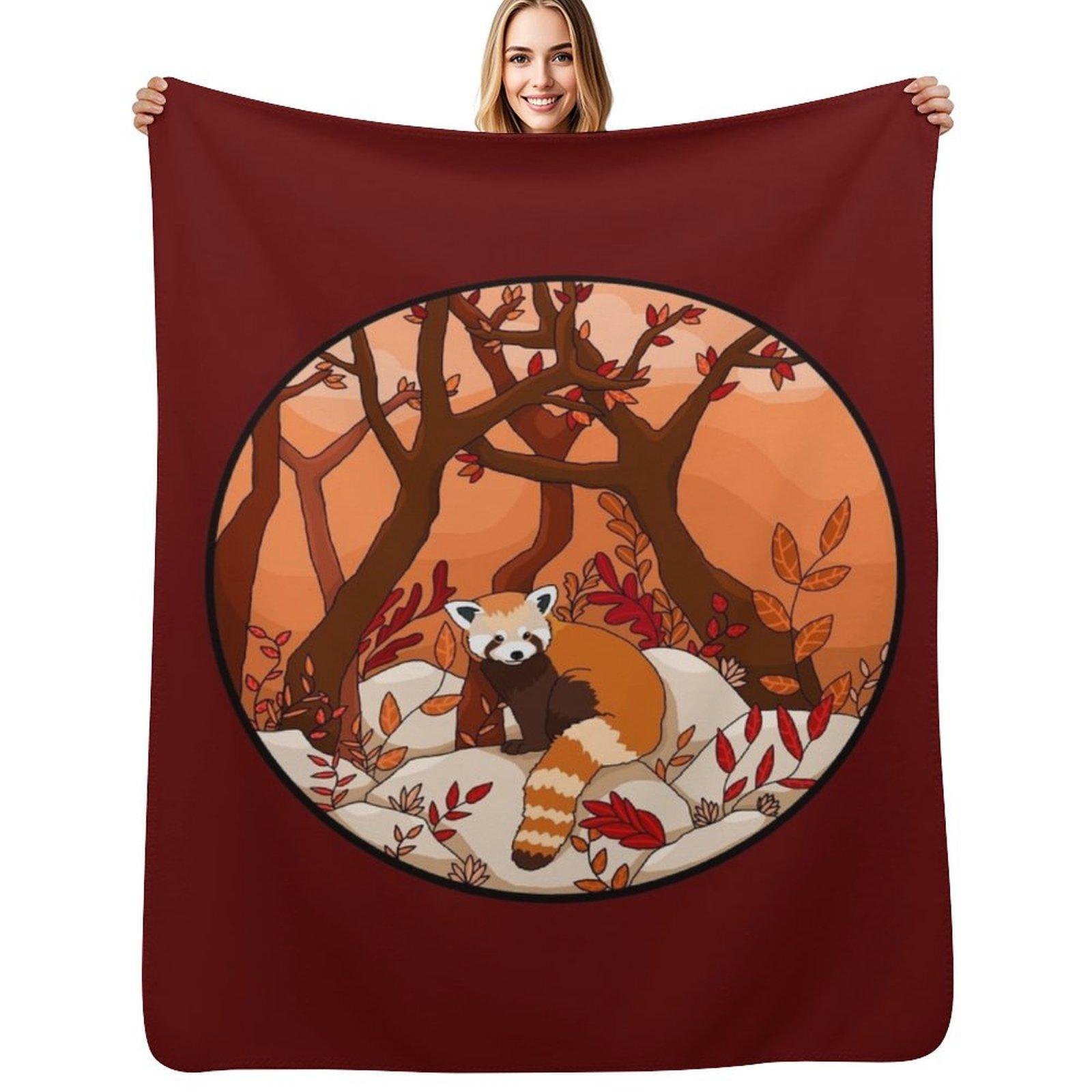 

Little Red Panda Throw Blanket All Season Lightweight Soft Blanket for Bed 102x76cm(40x30in)