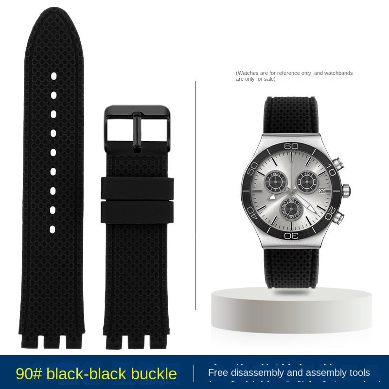 5 Colors For Swatch Rubber Watch Strap 19mm 20mm 21mm YCS YAS YGS YVS454 451 YVS420 435 Soft Sports Silicone Watchband Men Women