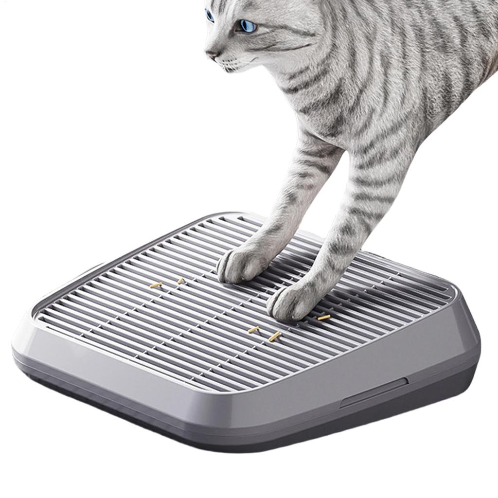 Katzenklo-Stufe Katzenstreufänger Rampe Box Doppellagiges erhöhtes Tablett mit Filterfunktion Rutschfester Fänger Einfache Reinigung