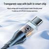 120W Super Fast Charging Type-C Data Cable with Real-Time Digital Power Display, Fully Compatible.