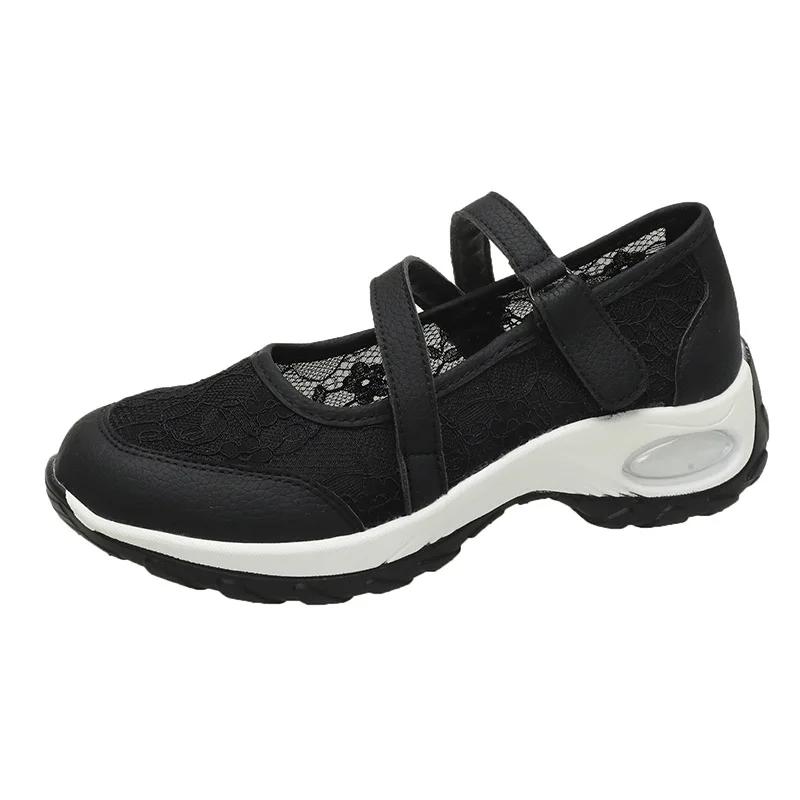 Fashion 2024 New Autumn Outdoor Breathable Mesh Shoes Women Casual Platform Sneakers Travel Walking Footwear Large Size Vulcanized Shoes